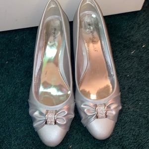 Silver Size 11 heels worn once